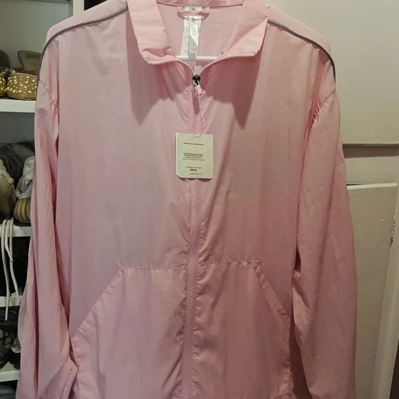 Light Pink Women's Windbreaker Jacket - Picture 1 of 8